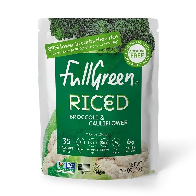Fullgreen Riced Broccoli with Cauliflower Microwavable Pouch