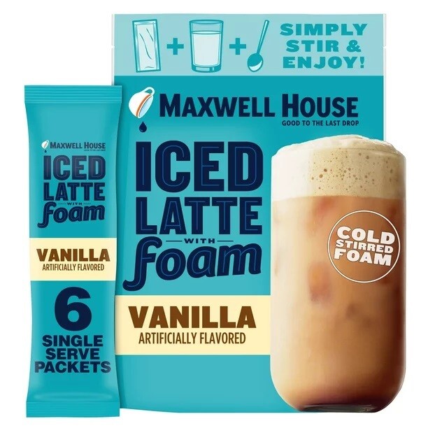 Maxwell House Iced Latte with Foam - Vanilla