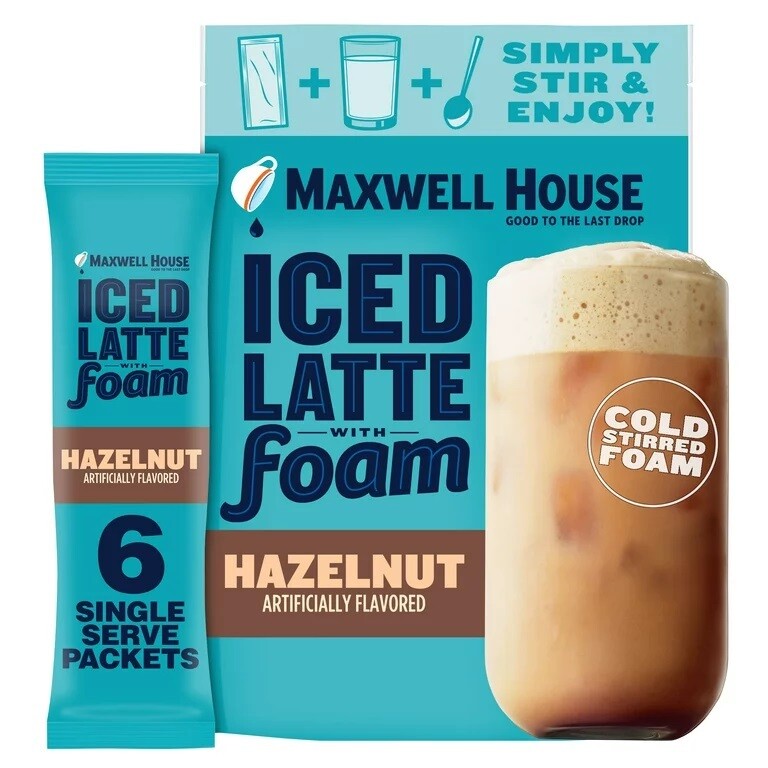 Maxwell House Iced Latte with Foam - Hazelnut