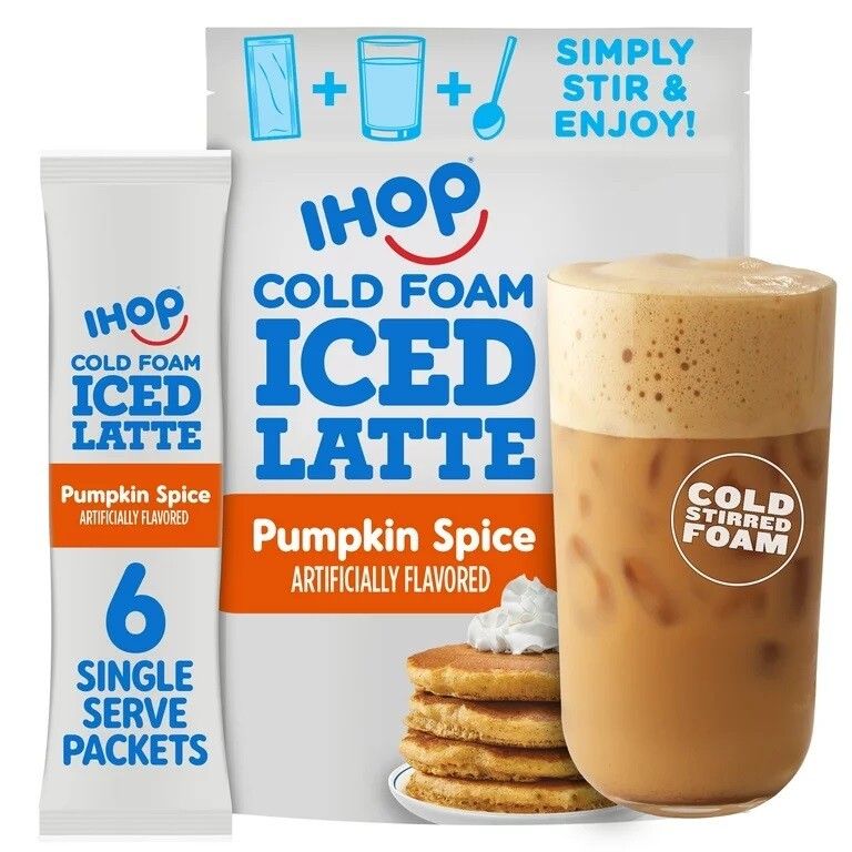 IHOP Cold Foam Iced Latte - Pumpkin Spice