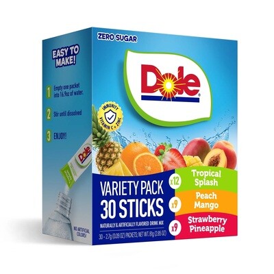 Dole Variety Pack Drink Mix (add to 16.9oz water) 30ct