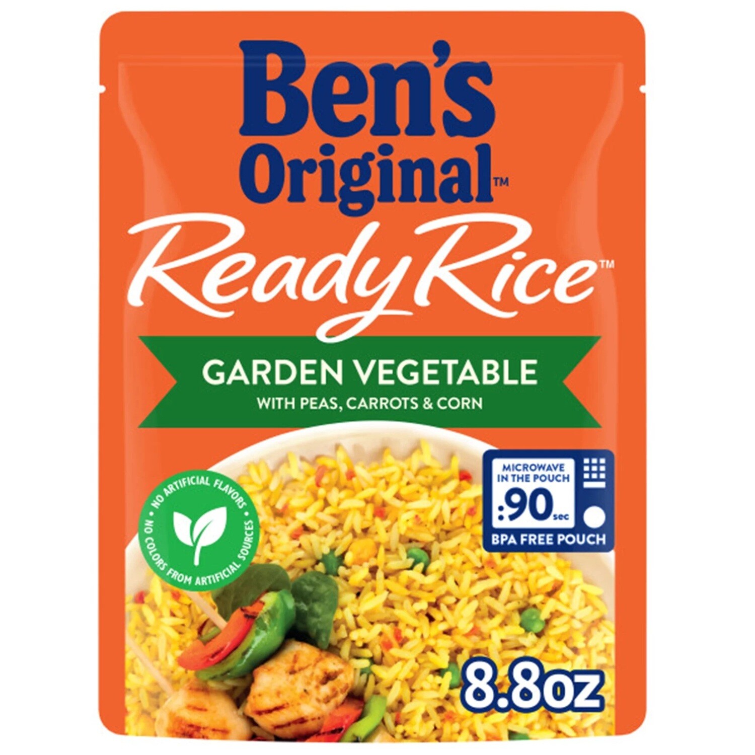 Ben&#39;s Original Ready Rice Microwave Pouches     Garden Vegetable