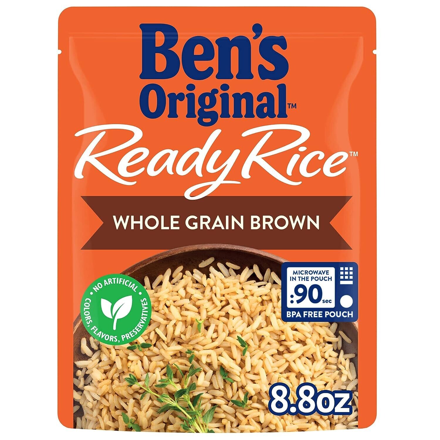 Ben&#39;s Original Ready Rice Microwave Pouches     Whole Grain Brown