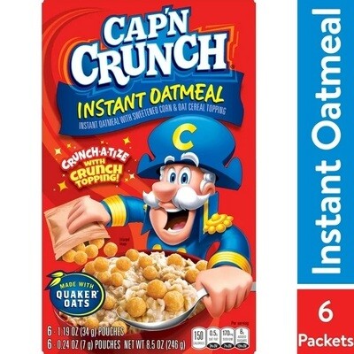 Cereal-flavored Oatmeal 6ct - Cap'n Crunch