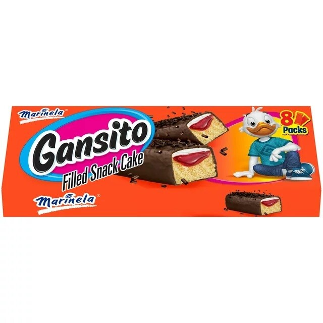 Marinela Mexican Pastries - Gansito Filled Snack Cake 8ct