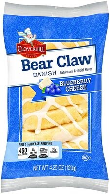 Cloverhill Bear Claw - Blueberry Cheese 6ct