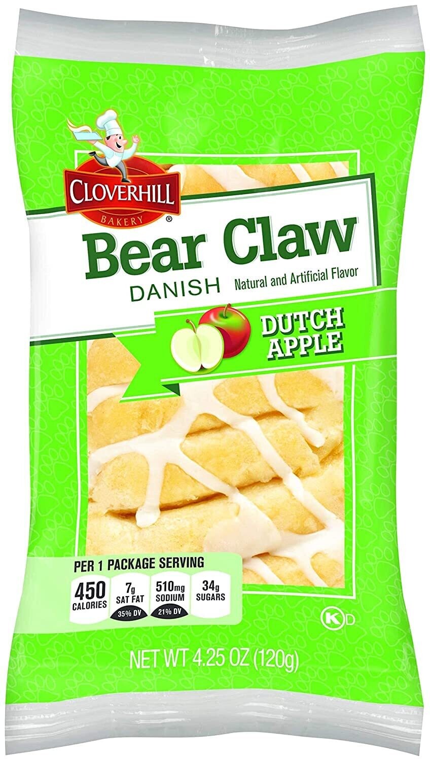 Cloverhill Bear Claw - Dutch Apple 6ct