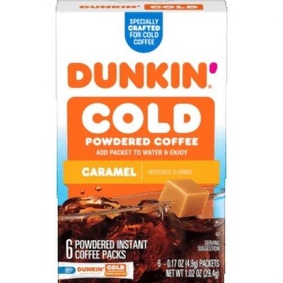 Dunkin&#39; Cold Powdered Coffee Caramel 6ct