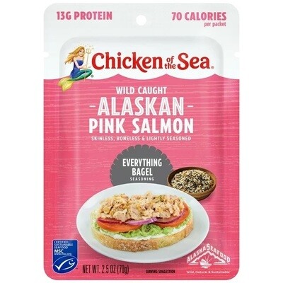 Chicken of the Sea Pink Salmon     Everything Bagel