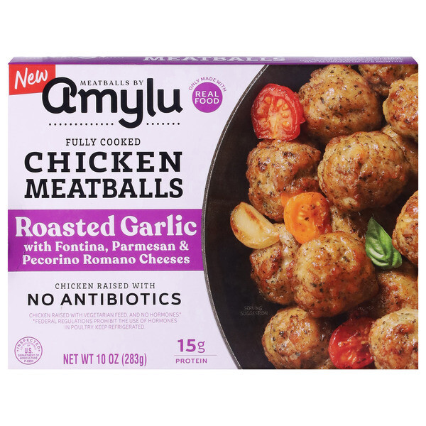 Amylu Chicken Meatballs Roasted Garlic