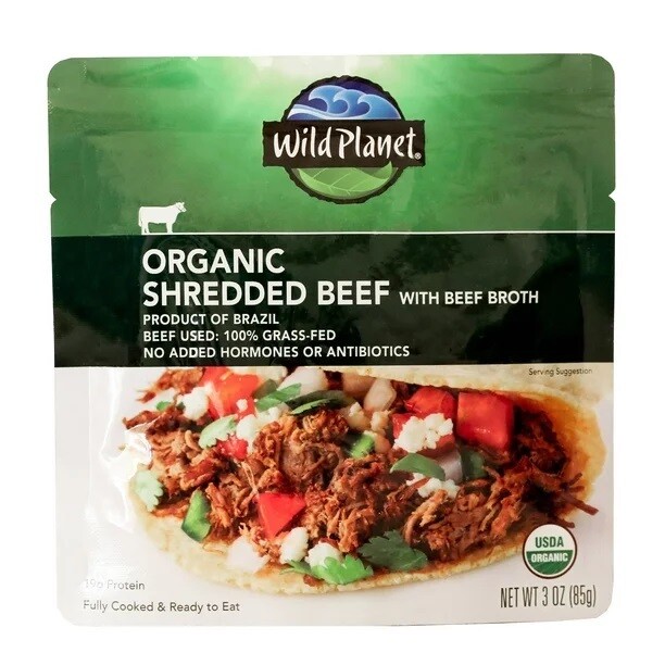 Wild Planet Organic Shredded Beef with Beef Broth