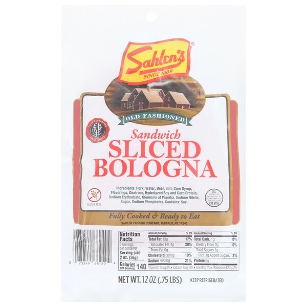 Sahlen&#39;s Sandwich Sliced Bologna