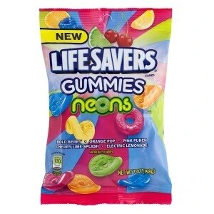 Peg Bags Lifesavers Gummies Neons Big Bag