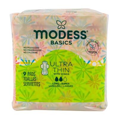 Modess Basics Ultra Thin Long 9ct