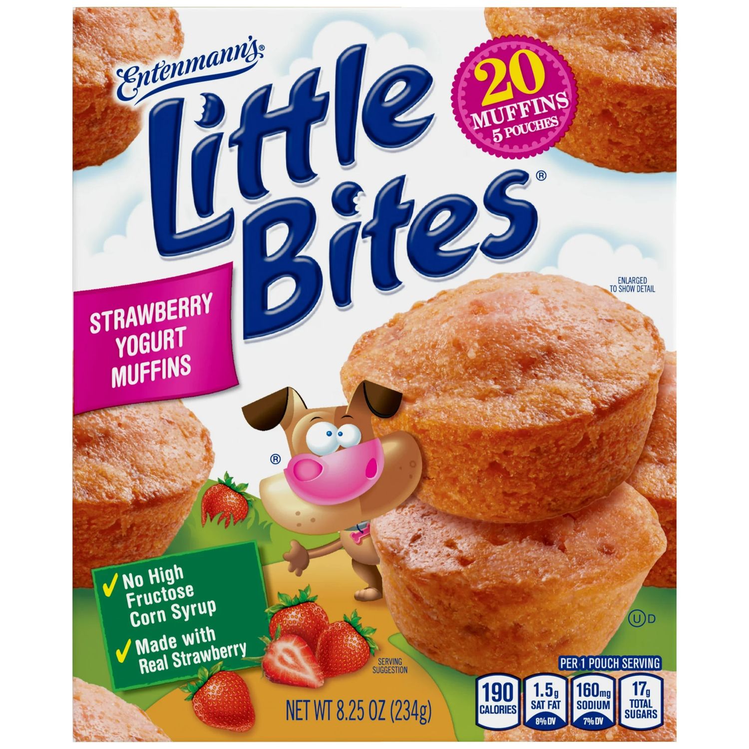Entenmann&#39;s -    Little Bites Strawberry Yogurt Muffins 5ct