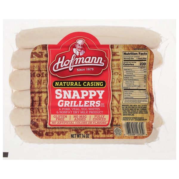 Hofmann Natural Casing Snappy Grillers 6ct