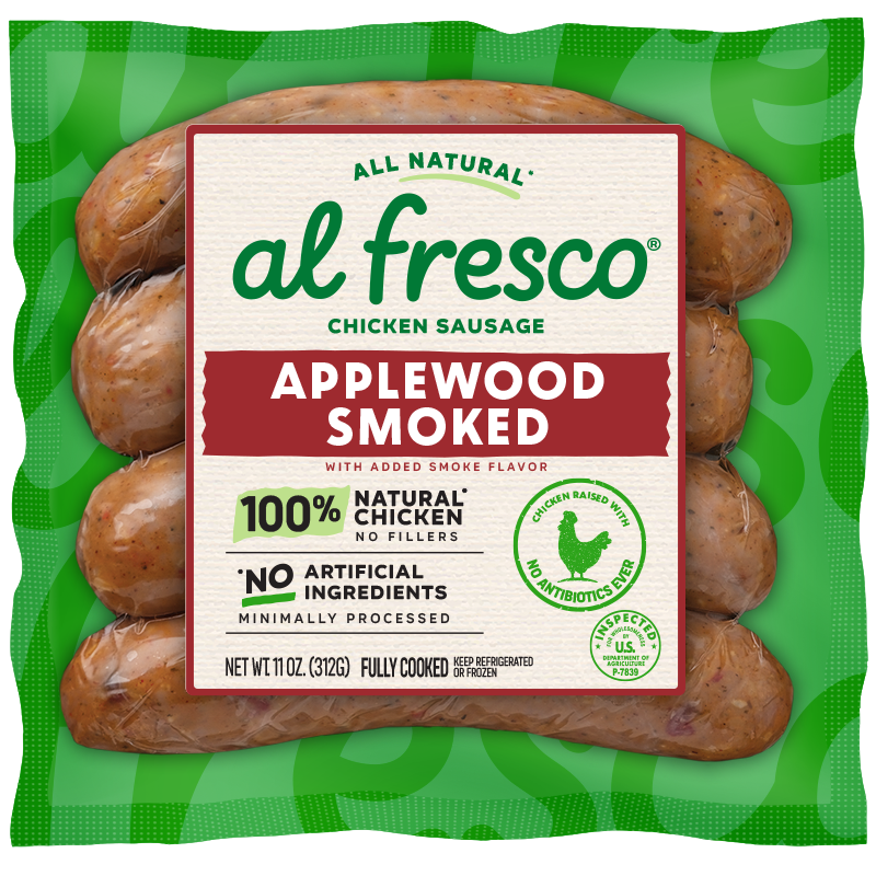 Al Fresco Chicken Sausage 4ct (contains pork) Applewood