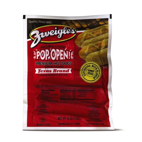 Hot Dogs - Zweigle&#39;s Pop Open Texas Brand Premium 6ct