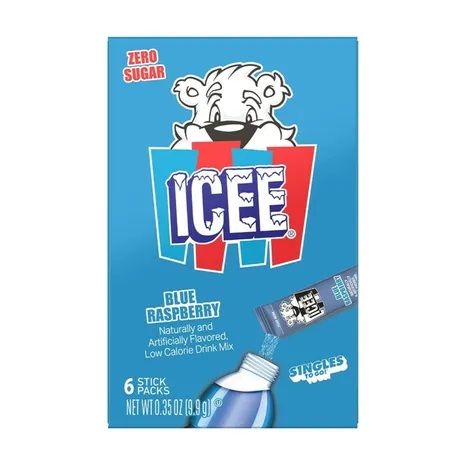 Icee Singles to Go - Blue Raspberry 6ct (add to 16.9oz water)