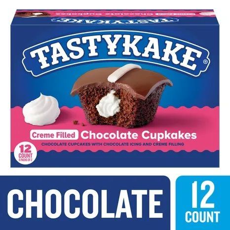 Tastykake Creme Filled Chocolate Cupcakes 12ct