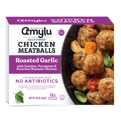 Amylu Chicken Meatballs Roasted Garlic Club Pack