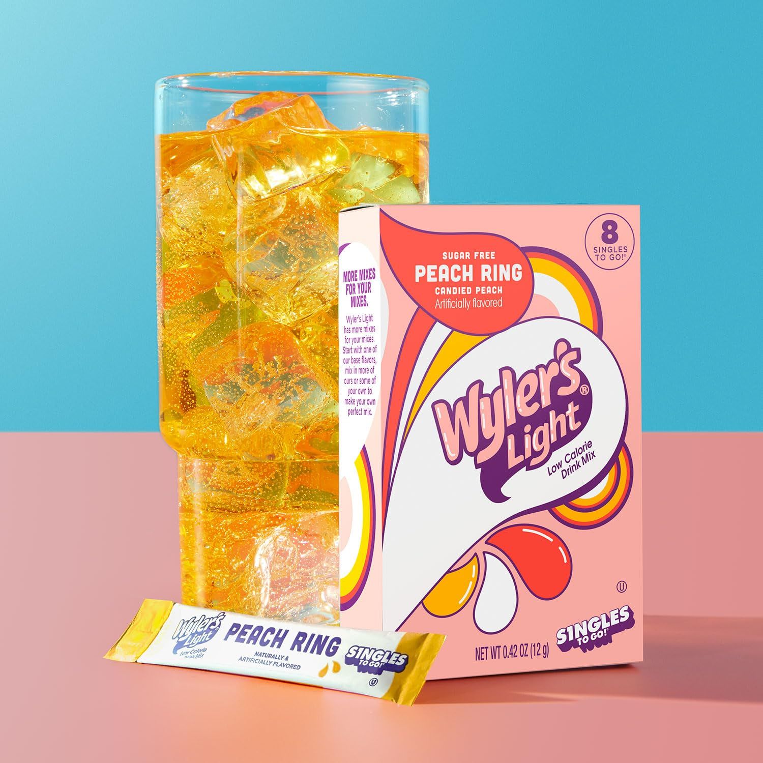 Wyler&#39;s Light 8ct - (add to 16.9oz water)     Peach Ring