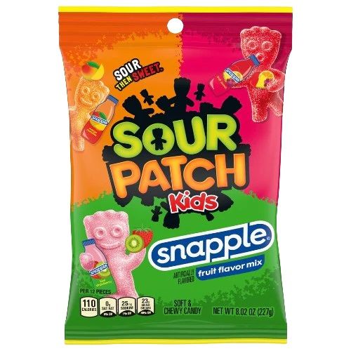 Sour Patch Kids Peg Bags     Snapple Fruit
