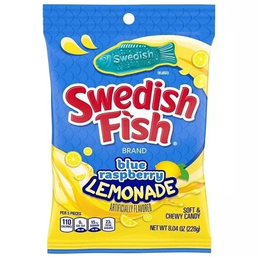 Peg Bags     Swedish Fish Blue Raspberry Lemonade