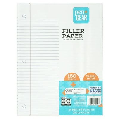 Filler Paper - college ruled 150ct