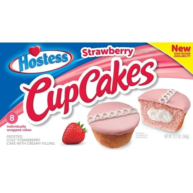 Hostess -    Cupcakes, Strawberry 8ct