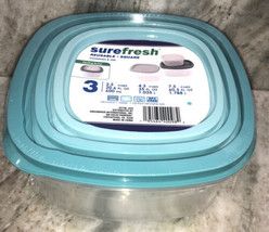 SureFresh Nesting Bowls 3ct Square 20.3oz, 35oz, 60.5oz