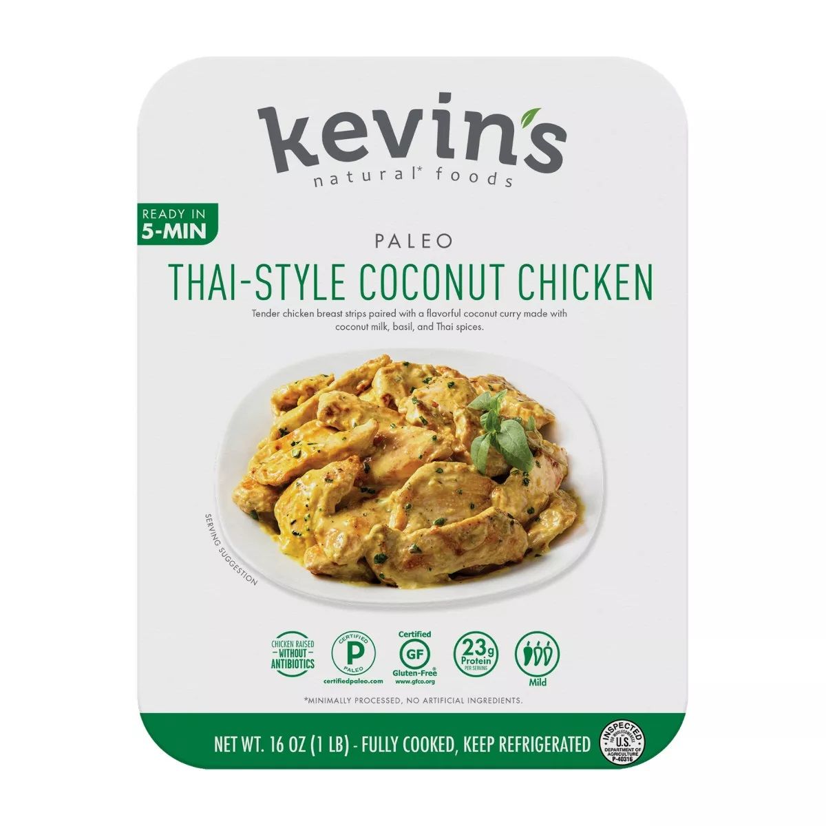 Kevin&#39;s Natural Foods Fully Cooked - Thai-Style Coconut Chicken