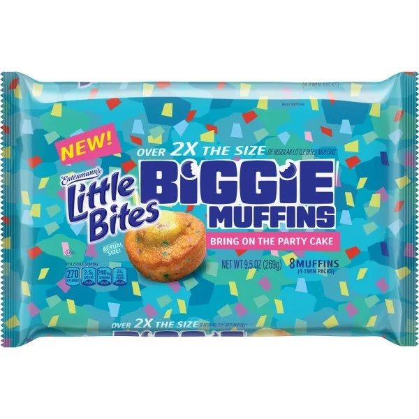 Entenmann&#39;s Little Bites Biggie Muffins - Bring on the Party Cake 8ct