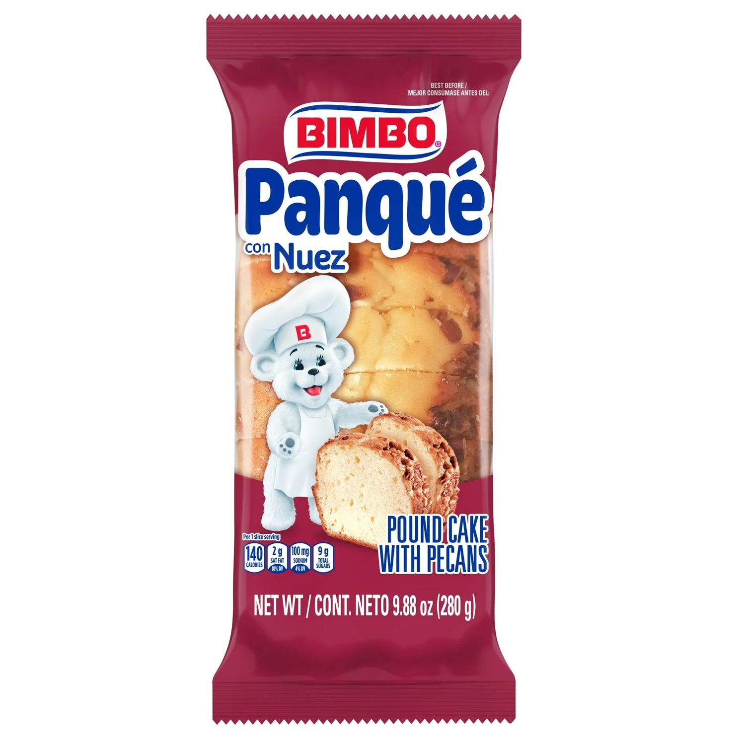 Bimbo Panque Pound Cake with Pecans
