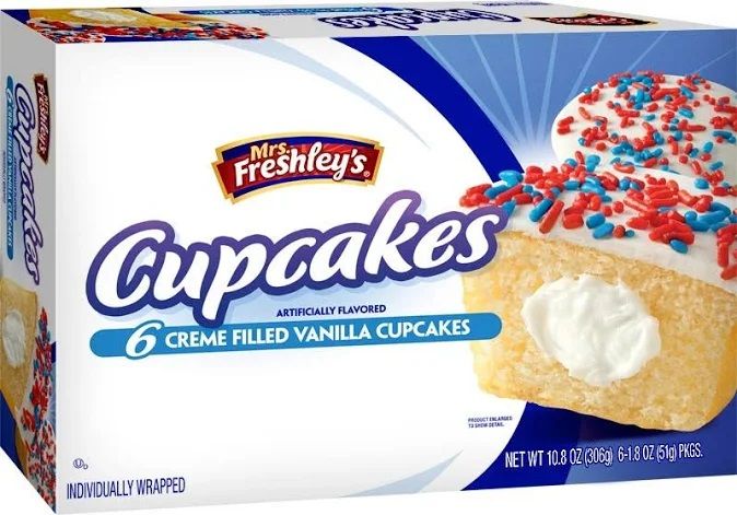 Mrs. Freshleys     Vanilla Cupcakes 6ct