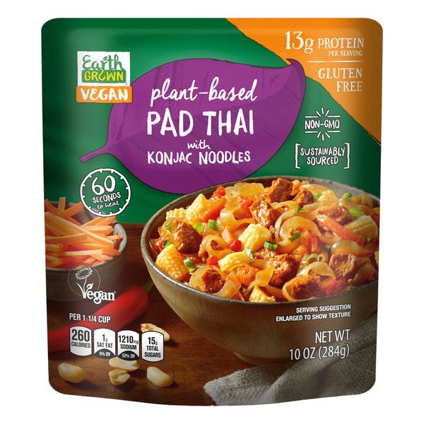 Earth Grown Plant-Based Pad Thai with Konjac Noodles