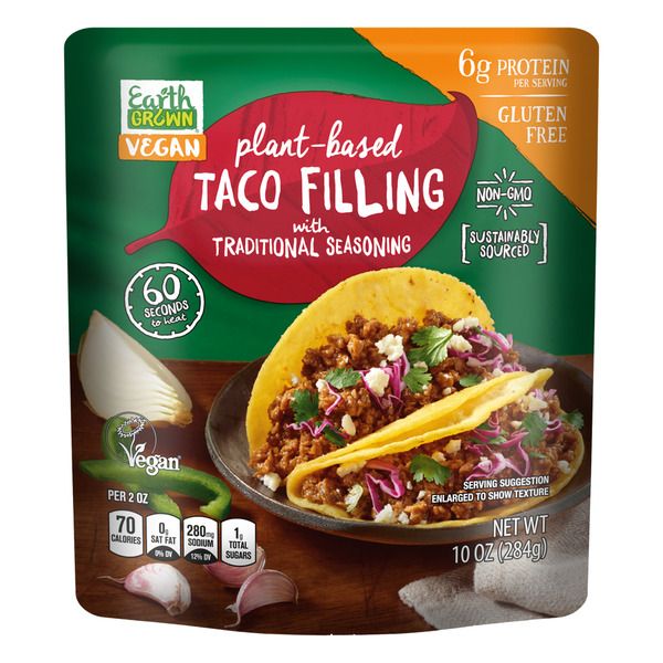 Earth Grown Plant-Based Taco Filling with Traditional Seasoning