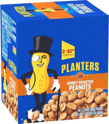 Planters Peanuts Honey Roasted 18ct