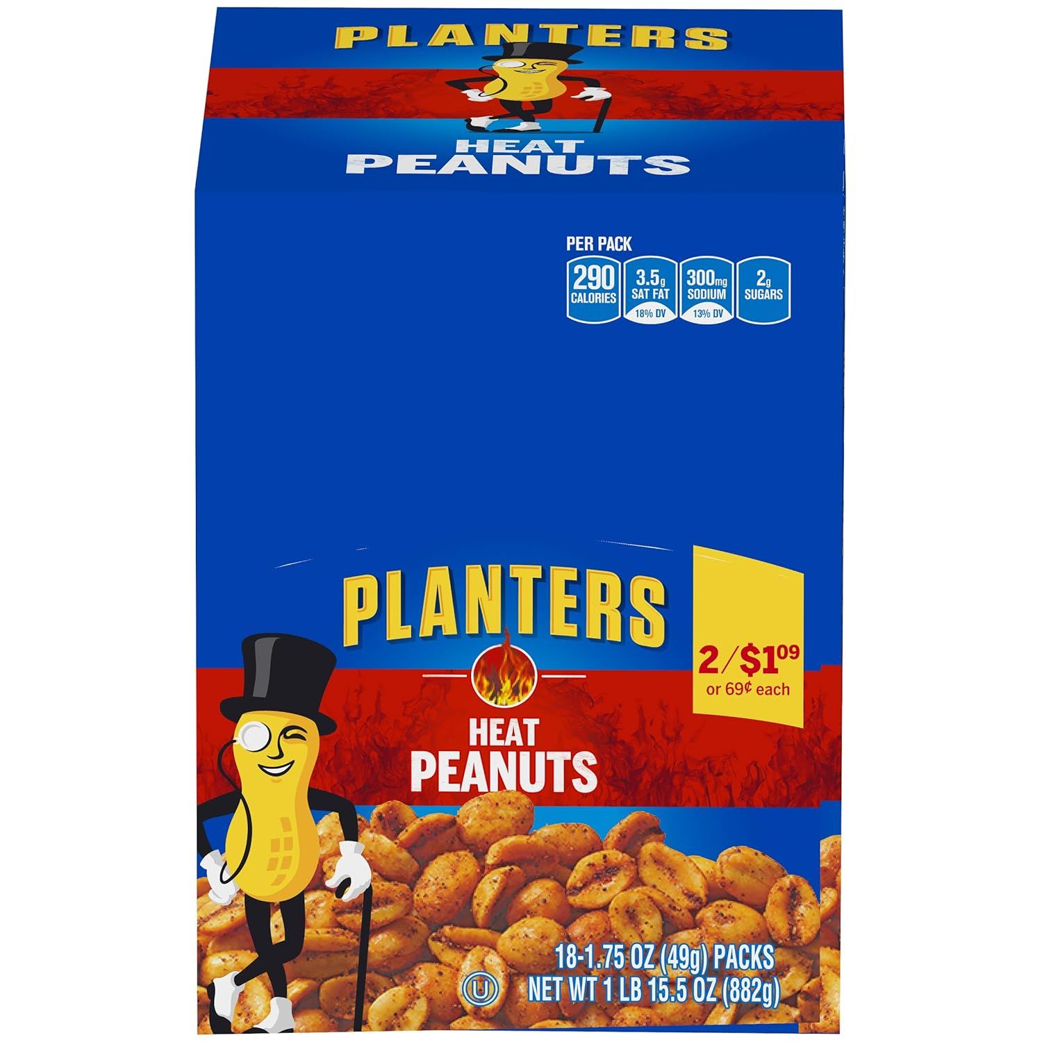 Planters Peanuts Heat 18ct
