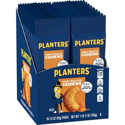 Planters Cashews Honey Roasted 18ct
