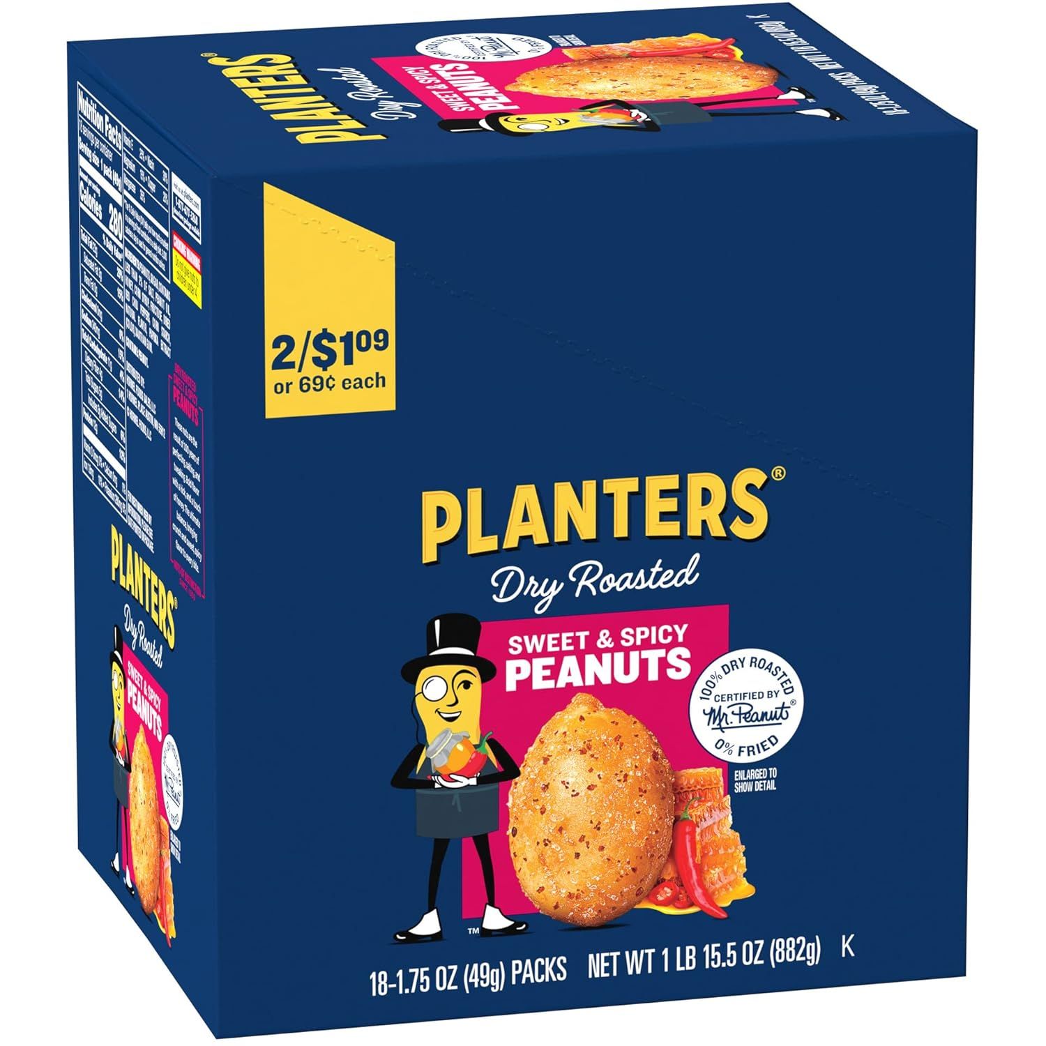 Planters Peanuts Sweet &amp; Spicy 18ct