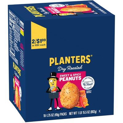 Planters Peanuts Sweet &amp; Spicy 18ct