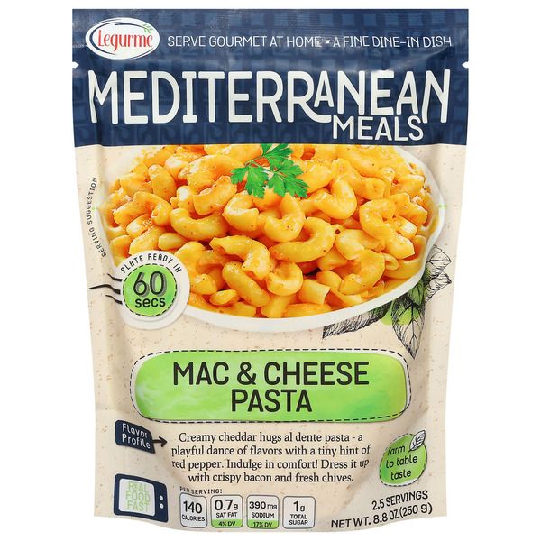 Legurme Mediterranean Meals - Mac &amp; Cheese Pasta