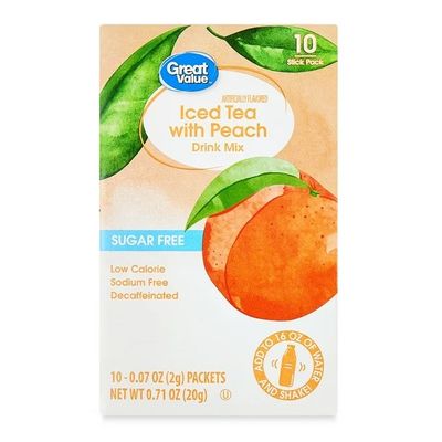 Great Value Drink Mix 10ct (add to 16.9oz water) - Iced Tea with Peach