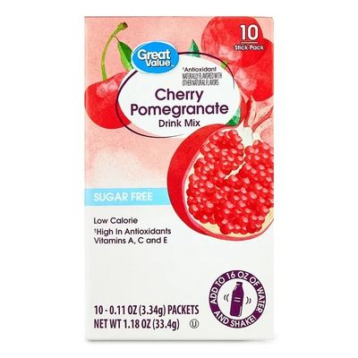 Great Value Drink Mix 10ct (add to 16.9oz water) - Cherry Pomegranate
