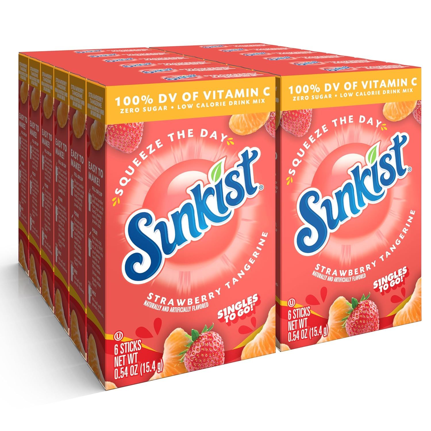 Sunkist Singles to Go! 6ct (add to 16.9oz water)     Strawberry Tangerine