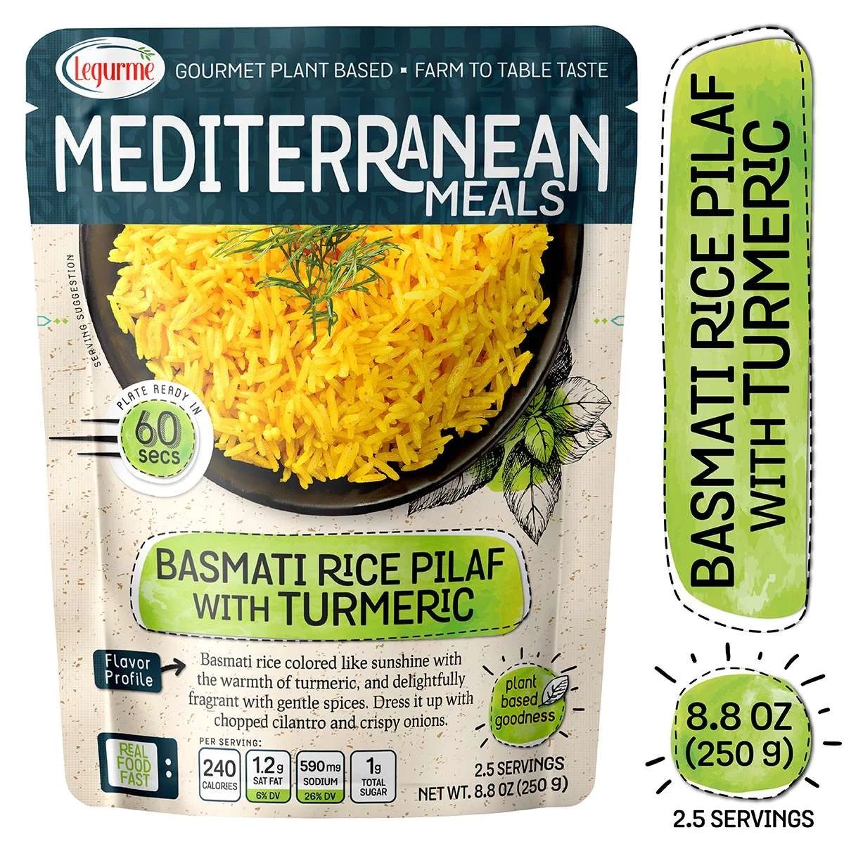 Legurme Mediterranean Meals - Basmati Rice Pilaf with Turmeric