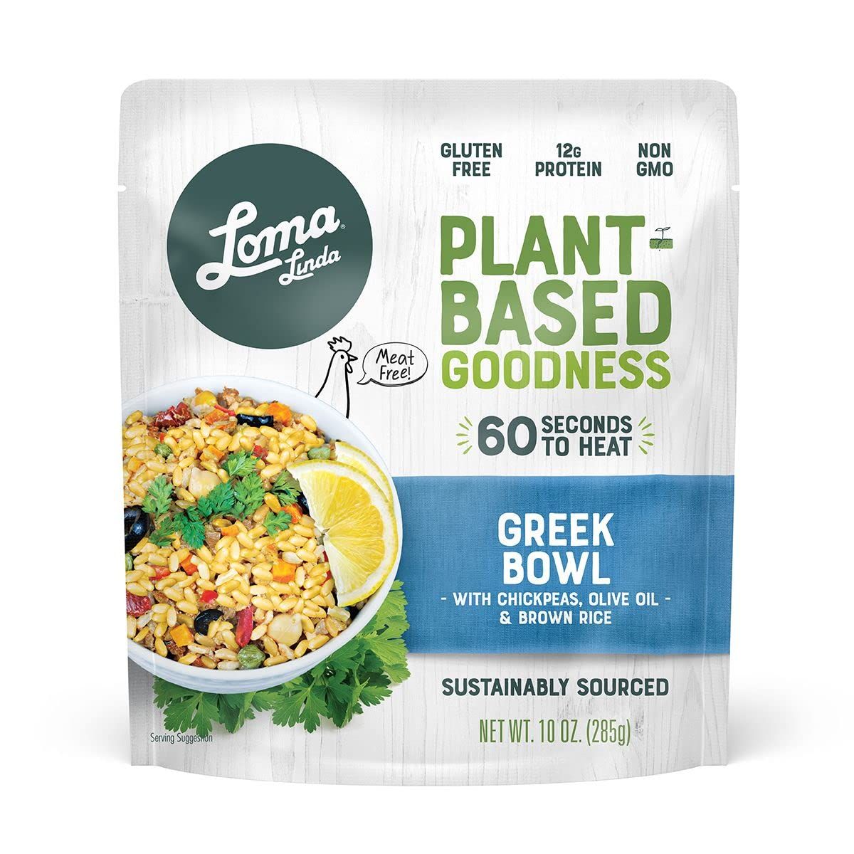 Loma Linda Plant-Based Microwavable Pouch - Greek Bowl