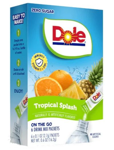 Dole Tropical Splash (add to 16.9oz water)     6ct