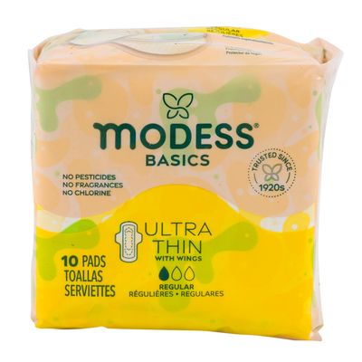 Modess Basics Ultra Thin Regular 10ct